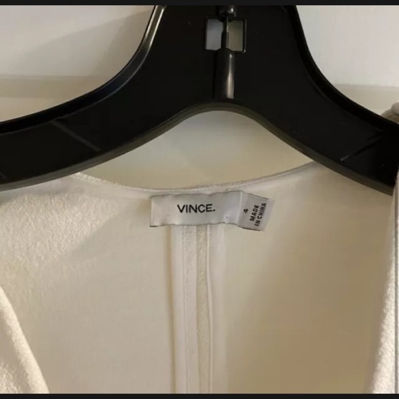 WORN ONCE VINCE SHIFT DRESS PENCIL WHITE 4 - Picture 2 of 3